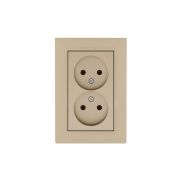 Розетка 2-я Karea RIZZ без заземл. крем Makel 88010017