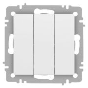 Выключатель Accent 6-106-01М тройной 10А-250В IP20 СУ AL/CU бел. матов. Intro Б0063532