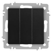 Выключатель Accent 6-106-05 тройной 10А-250В IP20 СУ AL/CU антрацит Intro Б0063540