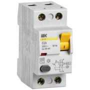 Выключатель дифференциального тока (УЗО) 2п 63А 30мА тип AC ВД1-63 IEK MDV10-2-063-030